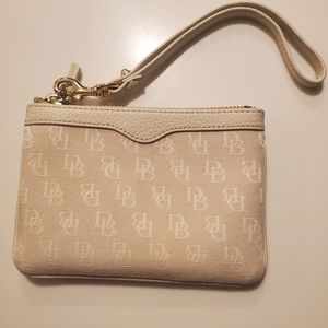 Dooney & Bourke Small Vanilla Wristlet with Original Box